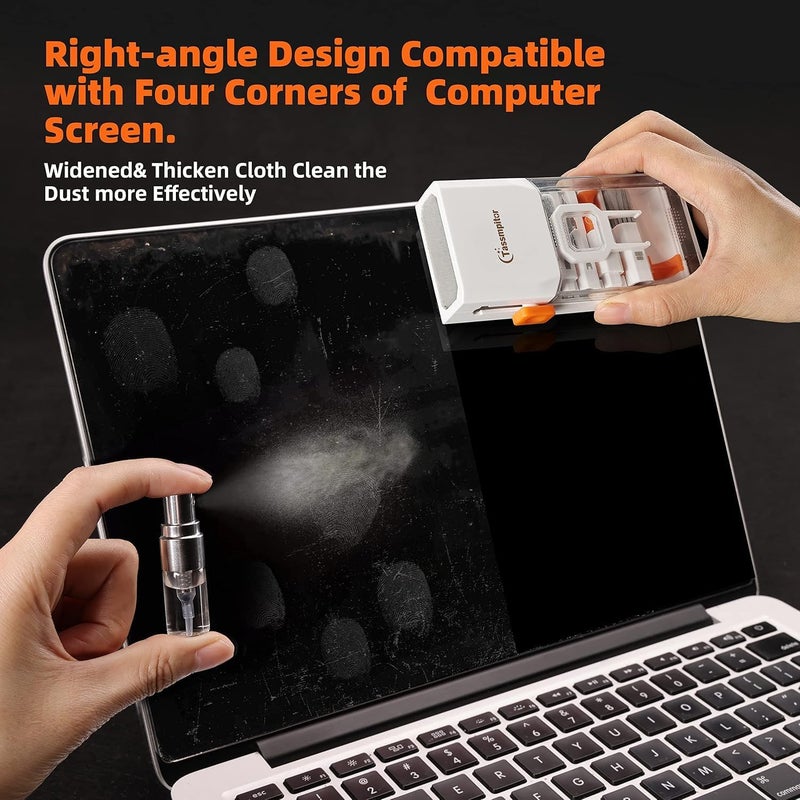 Tassmpitor Keyboard Cleaner Laptop Cleaning Kit, All-in-One Keyboard Cleaning Kit, Laptop Cleaner Tool for MacBook iPad iPhone Computer, Portable Electronics Brush Tool for Tablet PC Camera Lens Earbuds Monitor - Image 3